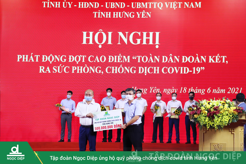 Ngoc Diep Group supports the Covid-19 Prevention Fund of Hung Yen Province