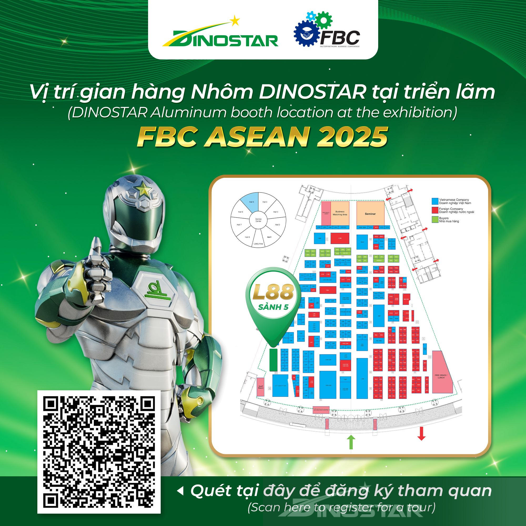 THƯ MỜI THAM QUAN GIAN HÀNG NHÔM DINOSTAR TẠI FBC ASEAN 2025 