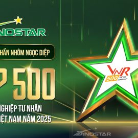Nhôm DINOSTAR bứt tốc toàn diện – Thăng 43 hạng trong Top 500 doanh nghiệp tư nhân lớn nhất Việt Nam 2025